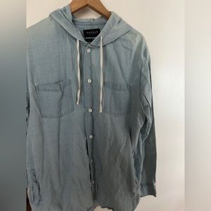 PacSun Hooded jean Shacket